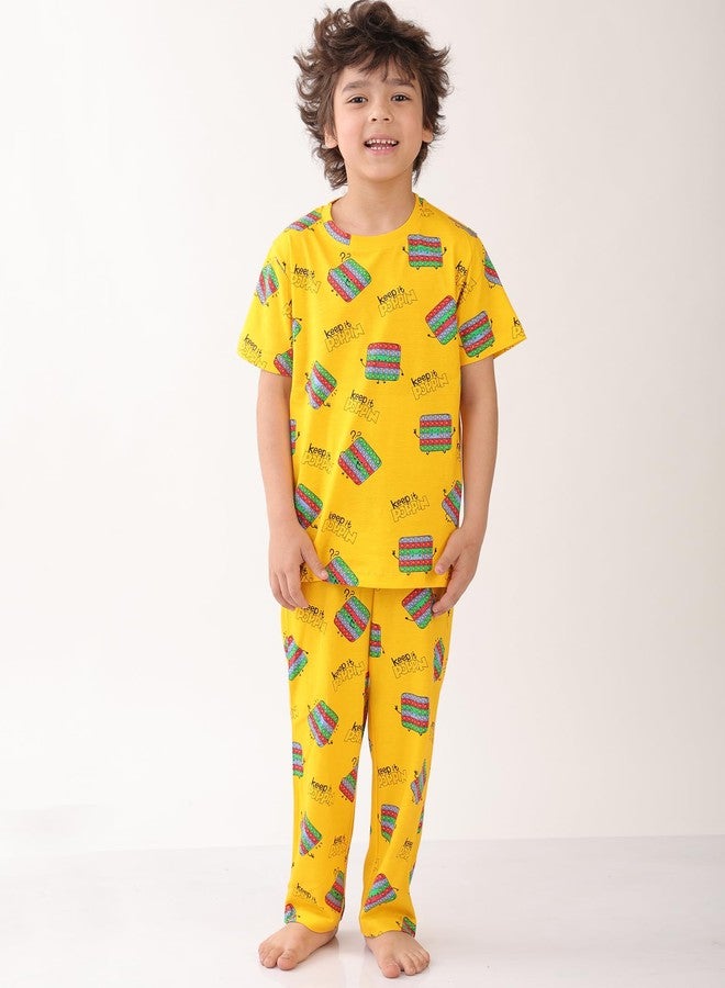ANTHRILO Solar System Dreams and Summer POP IT Short Sleeve Pyjama Set (Pack of 2) | 12-14 Years - Image 4