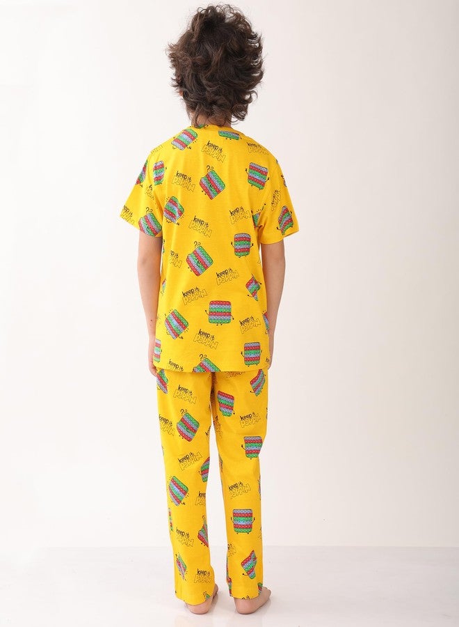 ANTHRILO Solar System Dreams and Summer POP IT Short Sleeve Pyjama Set (Pack of 2) | 12-14 Years - Image 5