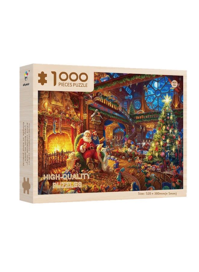 Middle-aged And Elderly Adult Black And White Difficult Decompression Wooden Puzzle 1000 Advanced Toys-Color:Sunset Boat 1000 Pieces (52*38cm) - Image 4