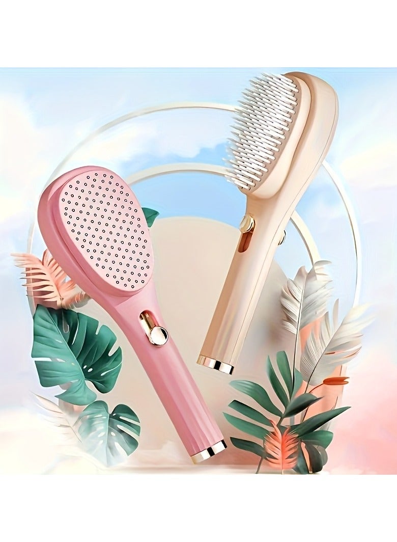 Loquat Self-Cleaning Telescopic Hair Brush – Portable Anti-Static Scalp Massage  Detangling Com - Image 4