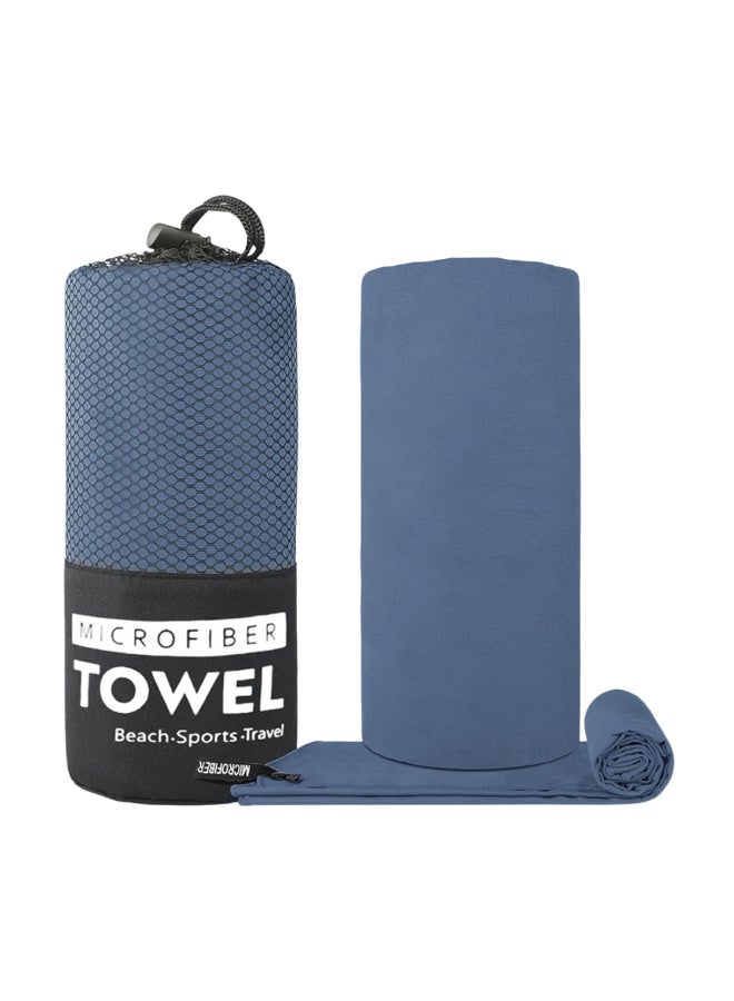 McDou 2-pack ultra-fine fibre fitness towels - fitness sweat towels, quick-drying, lightweight and easy to carry, suitable for fitness, camping, beach, swimming and other occasions, size: 40 x 80 cm, navy blue - Image 1