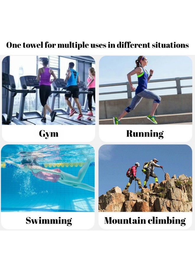 McDou 2-pack ultra-fine fibre fitness towels - fitness sweat towels, quick-drying, lightweight and easy to carry, suitable for fitness, camping, beach, swimming and other occasions, size: 40 x 80 cm, navy blue - Image 4