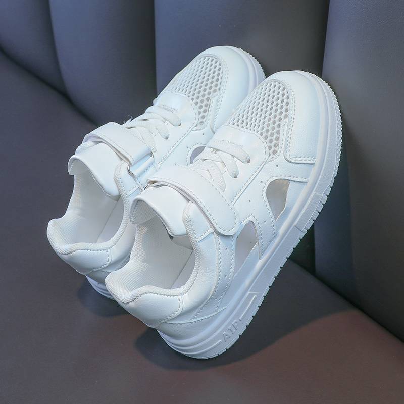 Children'S Sports Sandals Summer Kidsren'S Cut Out Breathable White Shoes Boys' Toe-Cap Sandals - Image 2