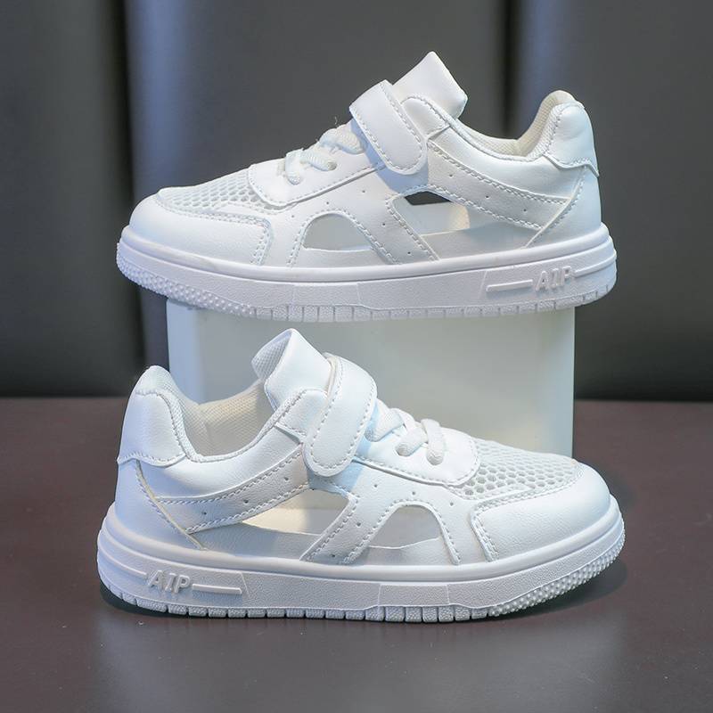 Children'S Sports Sandals Summer Kidsren'S Cut Out Breathable White Shoes Boys' Toe-Cap Sandals - Image 3