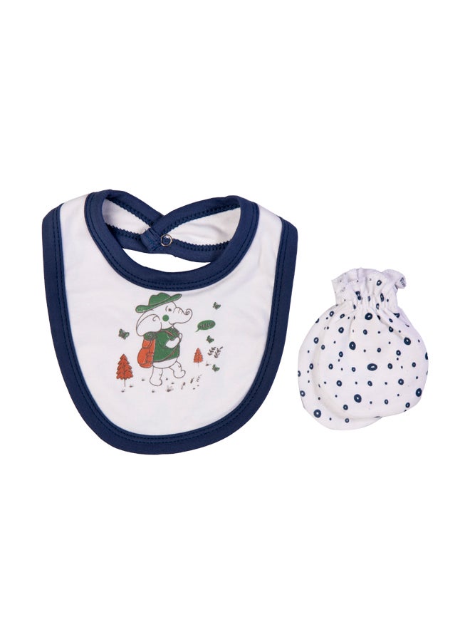 Babies Basic 5 Piece Unisex 100% Cotton Gift Set Include Bib, Romper, Mittens, Cap And Sleepsuit/Jumpsuit- Be Brave  - Image 5