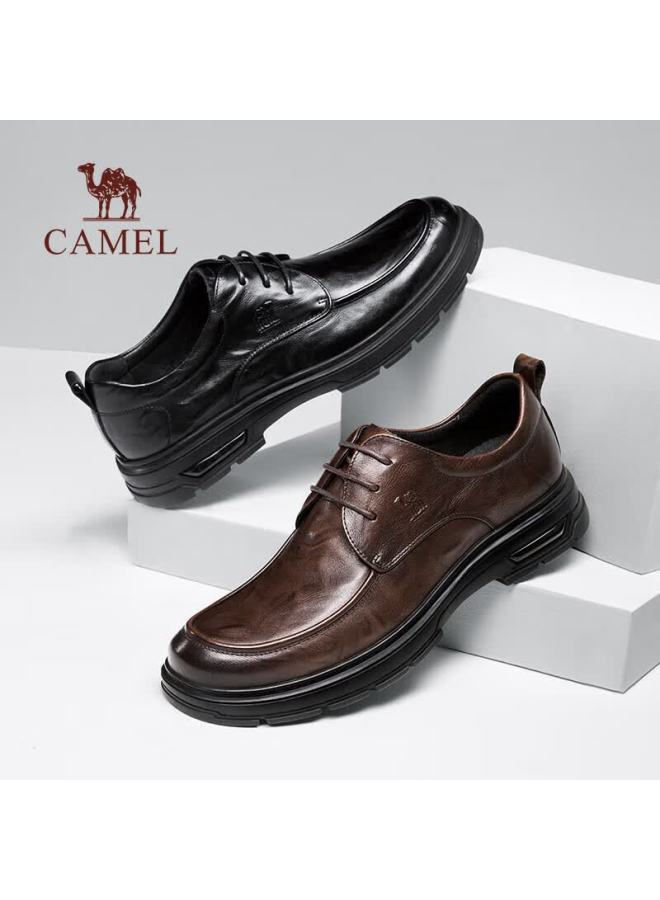 Camel Comfortable Commuter Height-increasing Soft Sole Leather Classic Business Casual Men's Shoes G15a005042 Brown Size 40 - Image 2