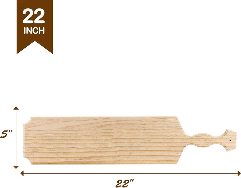 BATTIFE 22inch Greek Sorority Paddle Unfinished Wooden Pine Fraternity Paddles - Solid Wood Paddle [2Pack] - Image 4