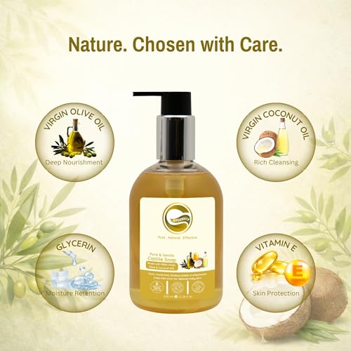 Greenviv Liquid Castile Soap Unscented for Sensitive Skin, Gentle Multipurpose Cleanser for Baby, Body, Face & DIY Use | Sulphate & Paraben-Free | Vegan & Biodegradable | 330 ml - Image 5