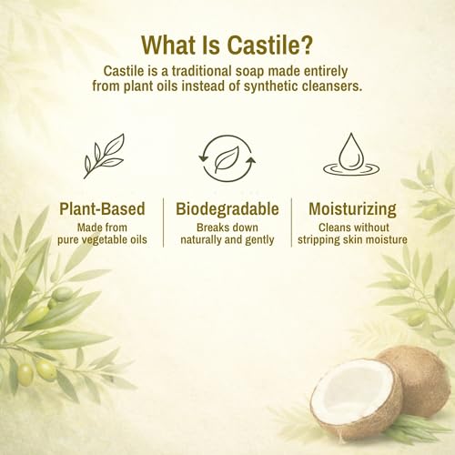 Greenviv Liquid Castile Soap Unscented for Sensitive Skin, Gentle Multipurpose Cleanser for Baby, Body, Face & DIY Use | Sulphate & Paraben-Free | Vegan & Biodegradable | 330 ml - Image 4