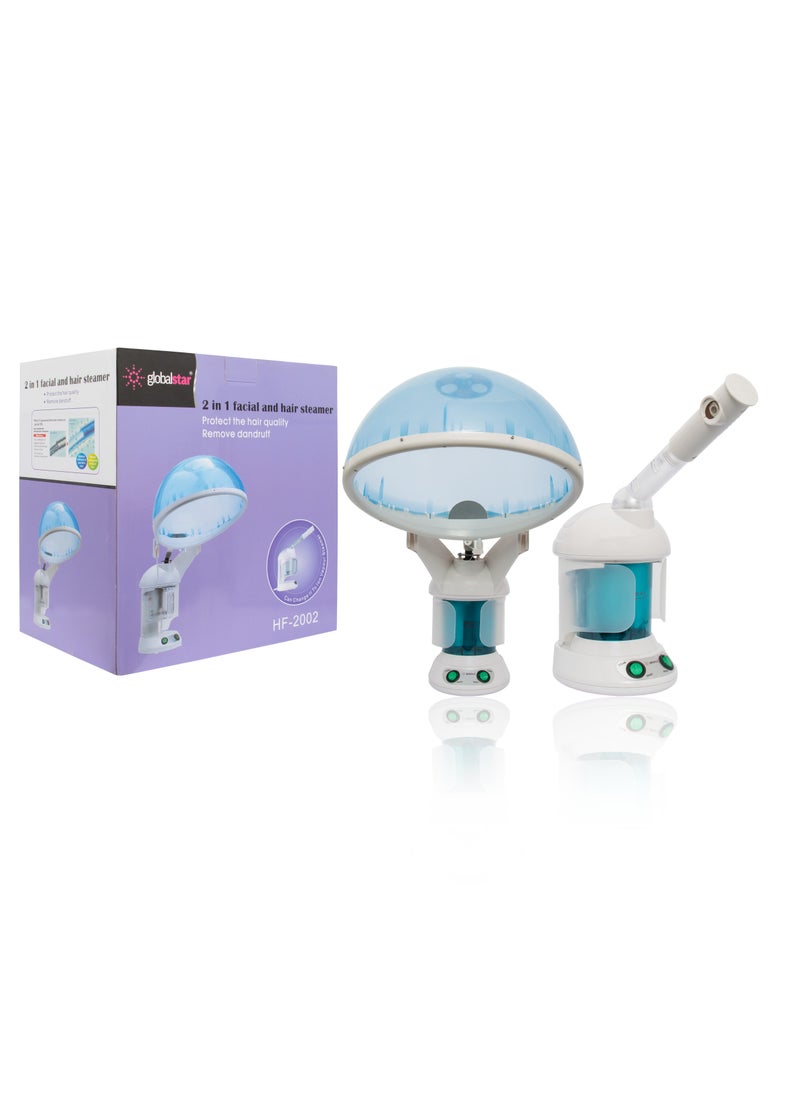globalstar Globalstar 2-in-1 Facial Steamer & Hair Steamer – Professional Ozone Steamer for Face and Hair Care, Home Spa Treatment  - Image 1