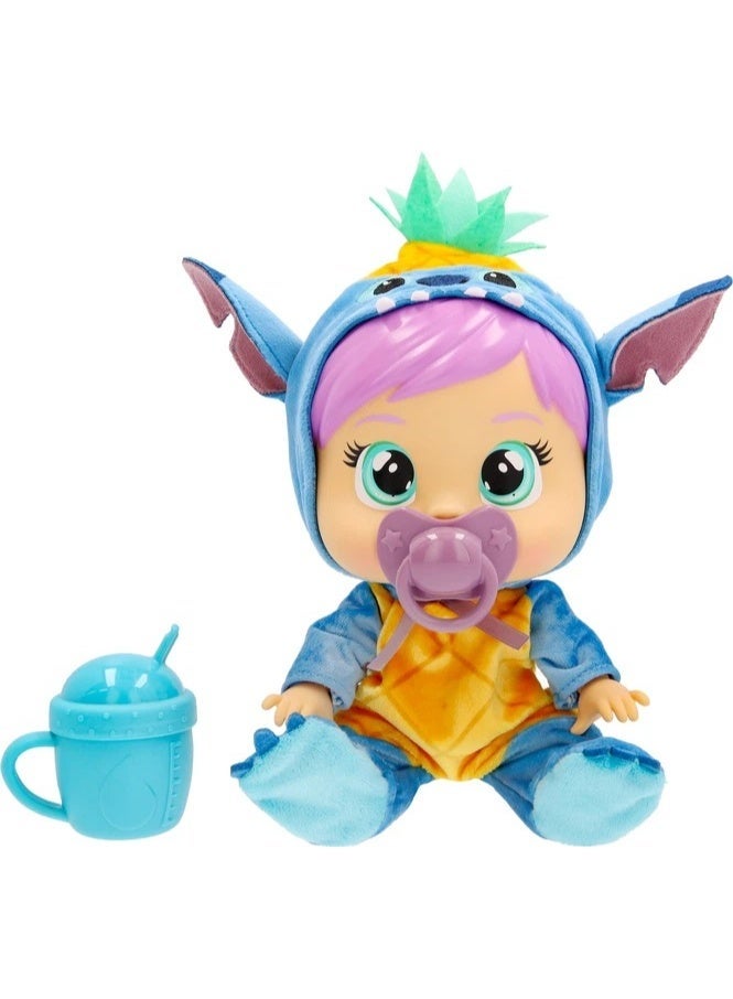 كراي بيبيز دمية كراي بيبيز Disney Stitch Loving Care التفاعلية – تبكي دموعًا حقيقية مع اللهاية وكوب الرضاعة، ترتدي زي ستيتش الناعم، هدية مثالية للأطفال - Image 1
