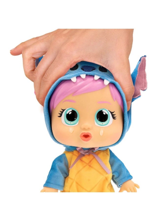 كراي بيبيز دمية كراي بيبيز Disney Stitch Loving Care التفاعلية – تبكي دموعًا حقيقية مع اللهاية وكوب الرضاعة، ترتدي زي ستيتش الناعم، هدية مثالية للأطفال - Image 3