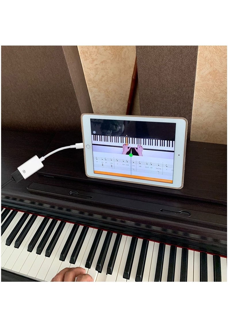 ELTRAZONE iPhone/iPad USB Adapter for Card Reader, USB Flash Drive, Keyboard, Mouse, MIDI, Hubs - Plug & Play (White) - Image 4