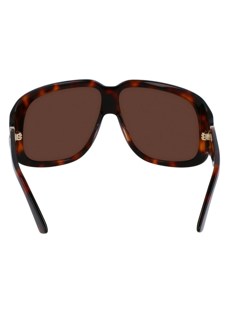 Longchamp Women's UV Protection Rectangular Shape Acetate Sunglasses LO736S-230-6711 - Lens Size: 67 mm - Light Brown  - Image 3