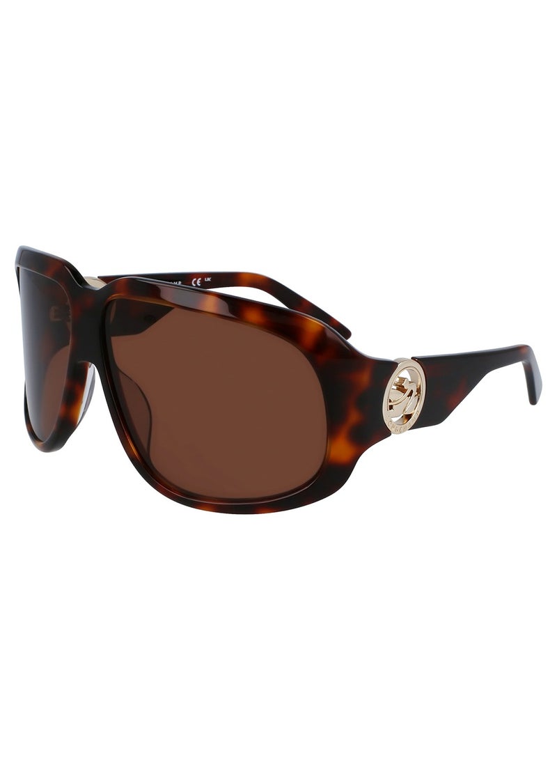 Longchamp Women's UV Protection Rectangular Shape Acetate Sunglasses LO736S-230-6711 - Lens Size: 67 mm - Light Brown  - Image 5