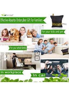 NewSun NewSun Activated Charcoal Air Purifying Bag 2Pack of 200G Decorative Natural Pure Odor Absorber for the Home Office and Car Scent Free Family and Pet safe Navy Blue  - Image 5
