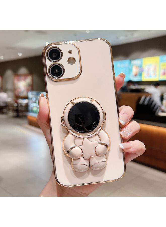 Zaboon Case For iPhone 12 Embrace Stars Electroplating Astronaut Holder Phone Case - Image 1