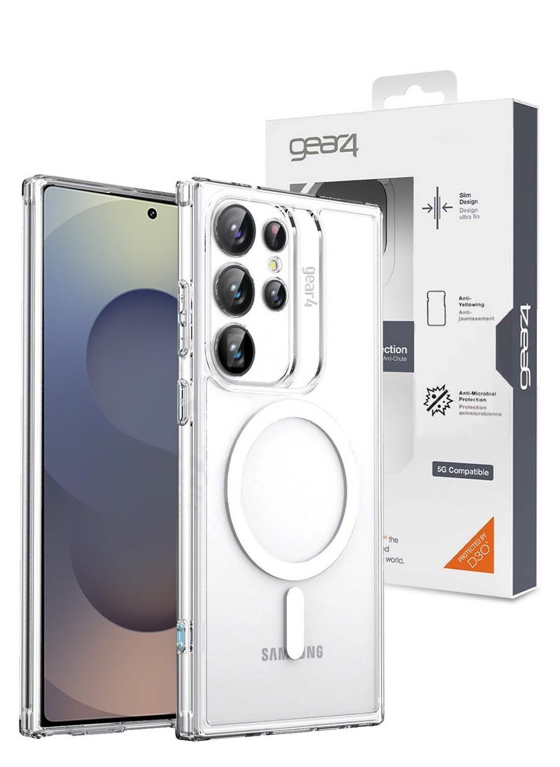 جيرفور سامسونج جالاكسي S25 الترا 2025 Gear4 Premium Protection Series Crystal Palace D3O Crystalex Drop Drop Shield غطاء حافظة MagSafe شفاف تماما - شفاف  - Image 1