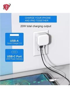 BGM PD 20W Power Adaptor for Iphone 14 series and Android, QC 3.0 Dual Port USB-C and USB-A for Iphone 14 series and Android  - Image 4