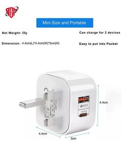 BGM PD 20W Power Adaptor for Iphone 14 series and Android, QC 3.0 Dual Port USB-C and USB-A for Iphone 14 series and Android  - Image 2