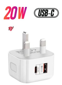 BGM PD 20W Power Adaptor for Iphone 14 series and Android, QC 3.0 Dual Port USB-C and USB-A for Iphone 14 series and Android  - Image 1