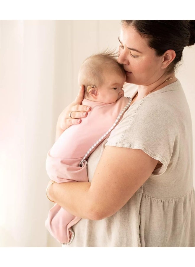 LOVE TO dream Love To Dream Swaddle Blanket. Newborn Essentials For 0-6 Months Baby Girls And Boys. 1.0 TOG Baby Sleeping Bag With Arms, Provides Comfortable And Quiet Sleep. Cotton Fabric (Dusty Pink, M)  - Image 4