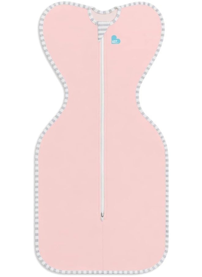 LOVE TO dream Love To Dream Swaddle Blanket. Newborn Essentials For 0-6 Months Baby Girls And Boys. 1.0 TOG Baby Sleeping Bag With Arms, Provides Comfortable And Quiet Sleep. Cotton Fabric (Dusty Pink, M)  - Image 1