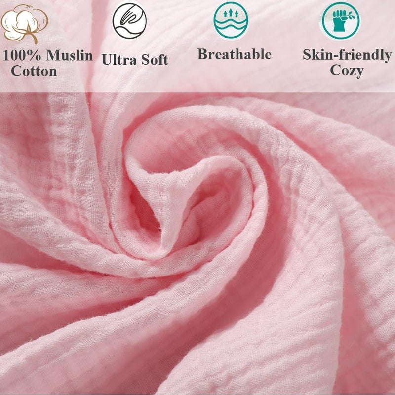 2-Pack Bohemian cotton dense-woven baby mattress, suitable for UPPAbaby cradle, soft and skin-friendly, white and pink. - Image 4