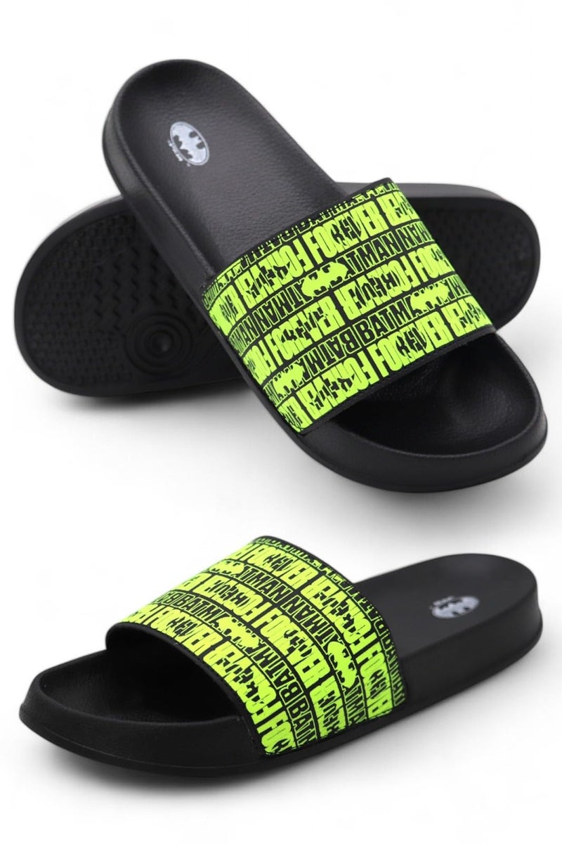 SVAAR Authentic Batman Forever Men's Ultra Soft Sliders/Slippers for Men with Soft Cushion | Everyday Flip Flops for Gents/Boys Black - Image 1