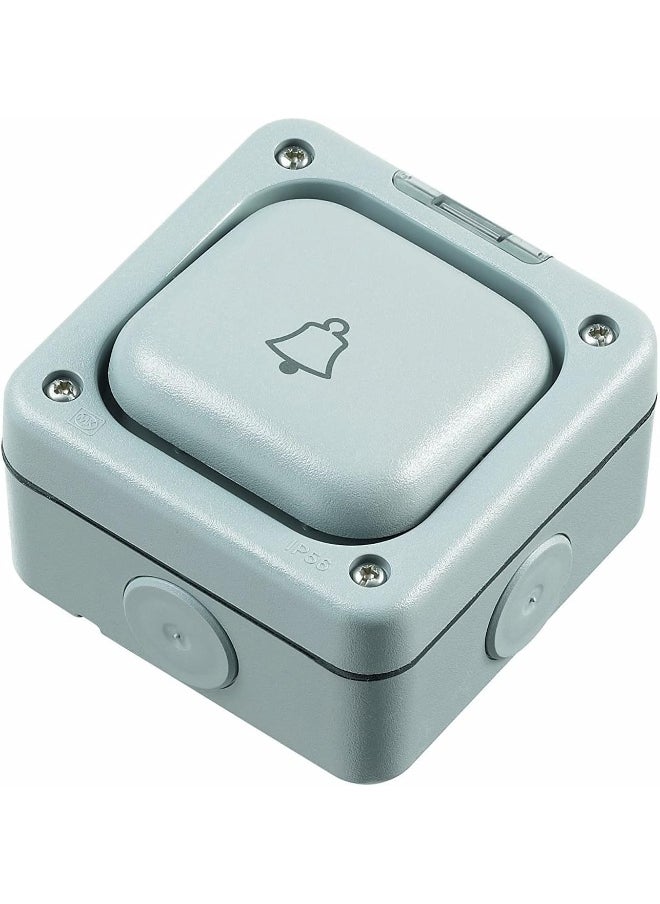 MK Masterseal Plus K56407Gry 10A 1-Gang Single -Pole 2-Way Push Bell 