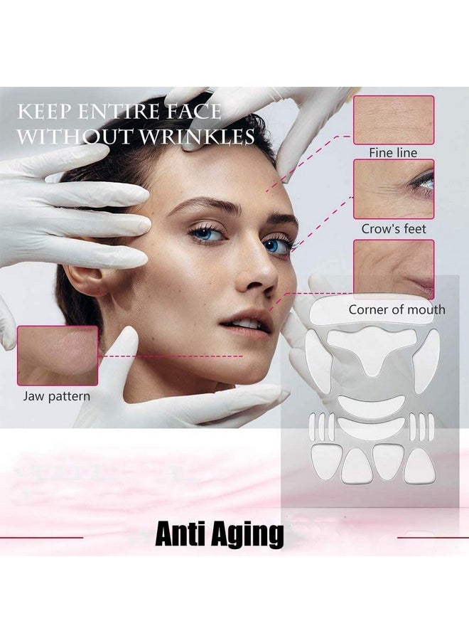Facial Wrinkle Smoothing Patches, Anti Wrinkle Face Strips, Set Of 256Pcs Reusable Face Tape For Reducing Forehead Eye And Around Mouth & Upper Lip Wrinkles, All In One Wrinkle Treatment