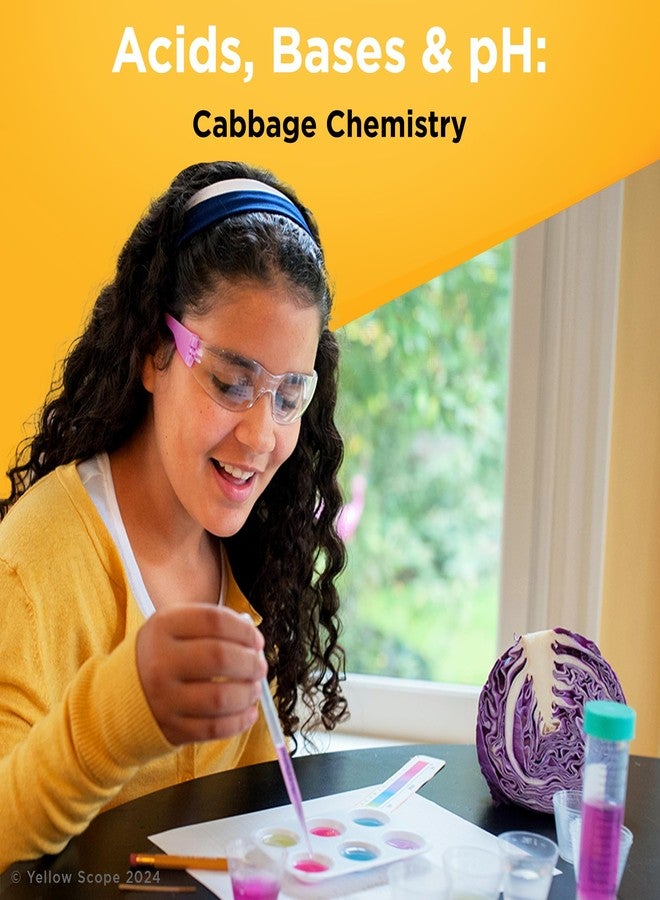 Yellow Scope Science Kit for Kids, Acid, Base & pH Kit for Girls and Boys, Cabbage Chemistry, STEM Learning Color Changing Experiment, Kids Ages 8-12 - Image 5