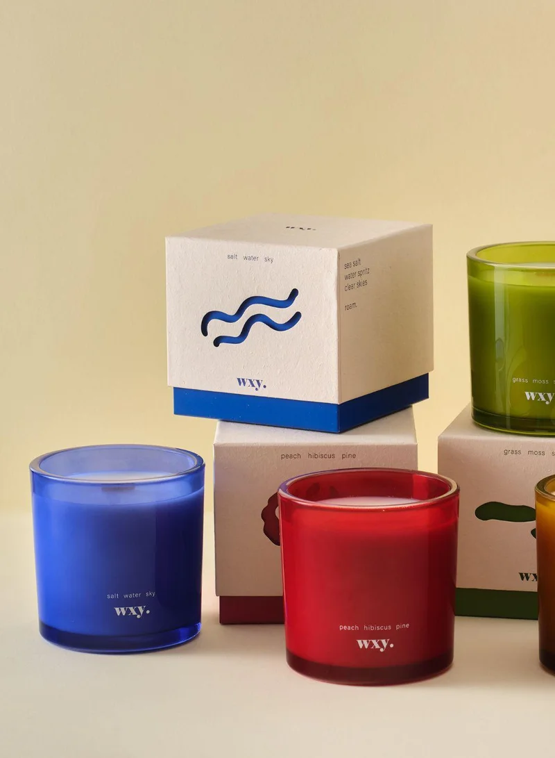 WXY Roam Candle - Olive Lemon Sun - Amber & Umbra Collection- Glass base -premium scented candle -