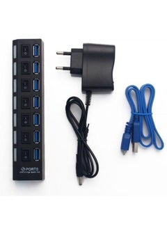 نيبمينينت موزع USB به 7 منافذ الأسود / الأزرق  - Image 3