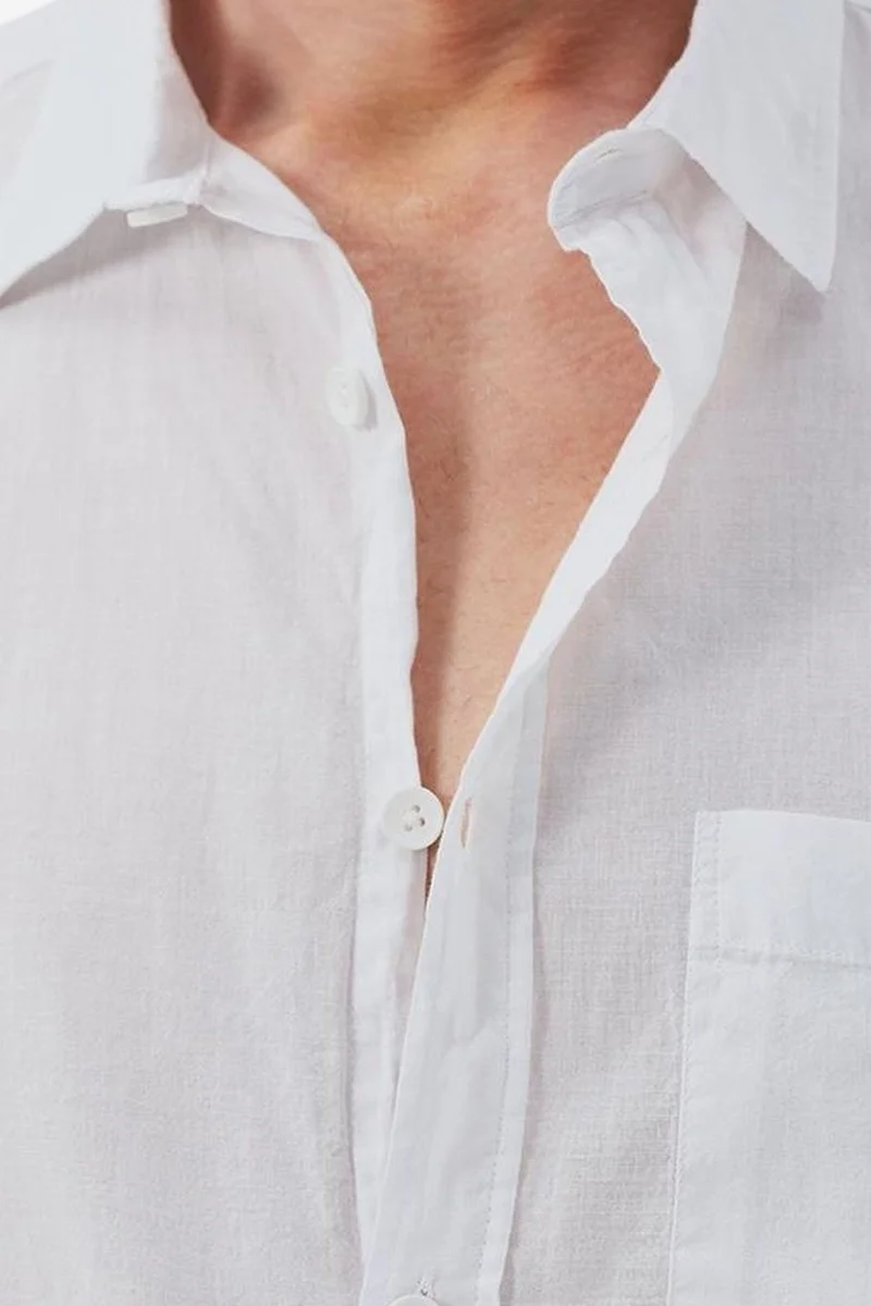 Giesto White GIESTO Regular Fit Poplin Button-Up Shirt for Men | Best Price UAE