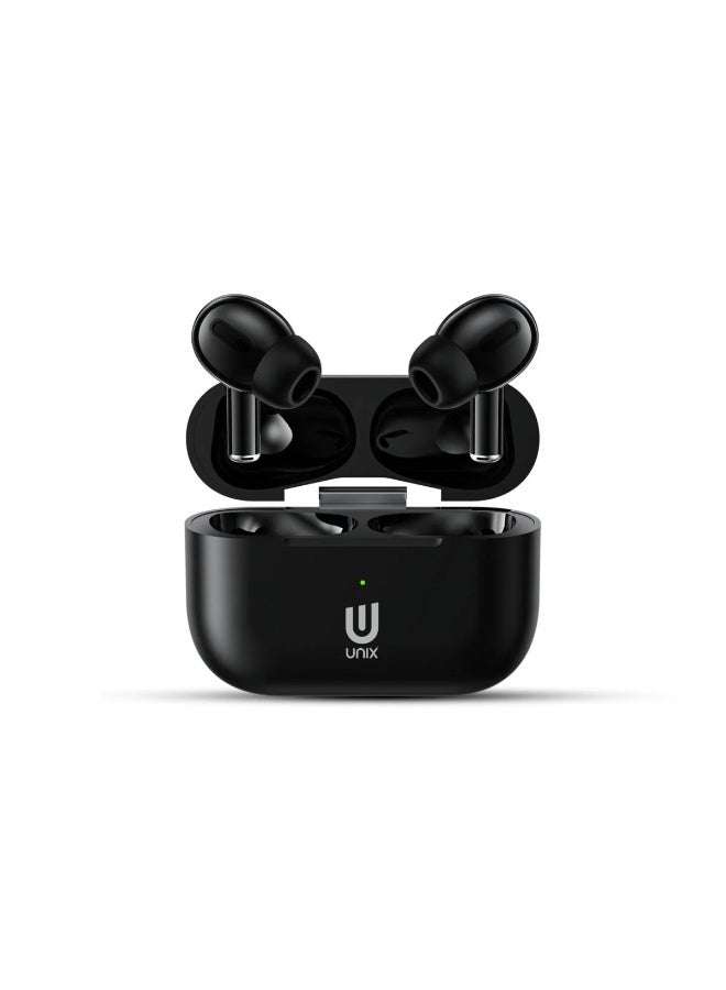 يونيكس سماعات أذن Unix UX-666 Pro TWS - وقت تشغيل لمدة 32 ساعة، ومشغلات مقاس 13 مم، ولمسة نهائية غير لامعة ممتازة - Image 1