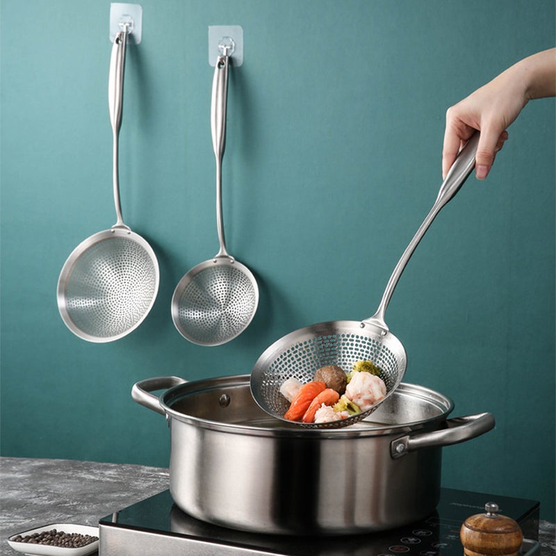Large Stainless Steel Fine Mesh Strainer With Reinforced And Lengthened Handle Designed For Chefs And Kitchen( ) - Image 1