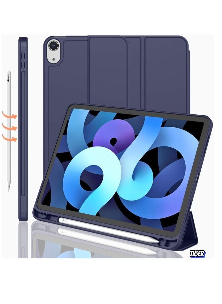 JAJEEK iPad Air 11 Inch Case M2 2024 – Compatible with iPad Air 5th/4th Generation (2022/2020) 10.9 Inch, Trifold Stand Smart Case with Pencil Holder, Dark Blue - Image 1