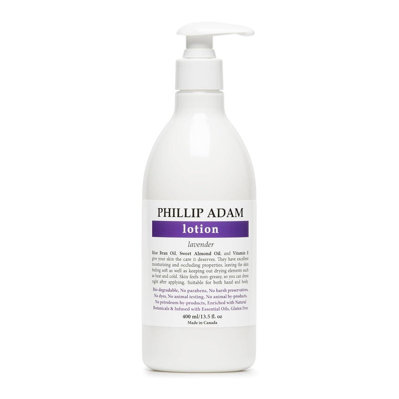Phillip Adam Lavender Hand and Body Lotion  Moisturizing and Fast Absorbing  With Rice Bran Oil and Sweet Almond Oil  135 Fl Oz