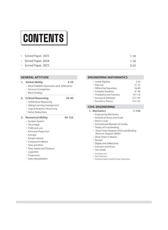 Arihant GATE TUTOR Study Guide for Civil Engineering Exam 2026 | Fully Revised Edition with Gate Solved Papers (2025-2023) and 5 Mock Tests  - Image 3