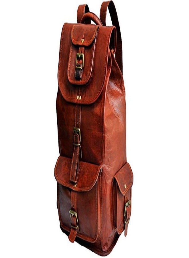 RSN Vintage Handmade Leather 16 Inch Trendy Backpack Bag for Man and Woman (Dark Brown) - Image 1