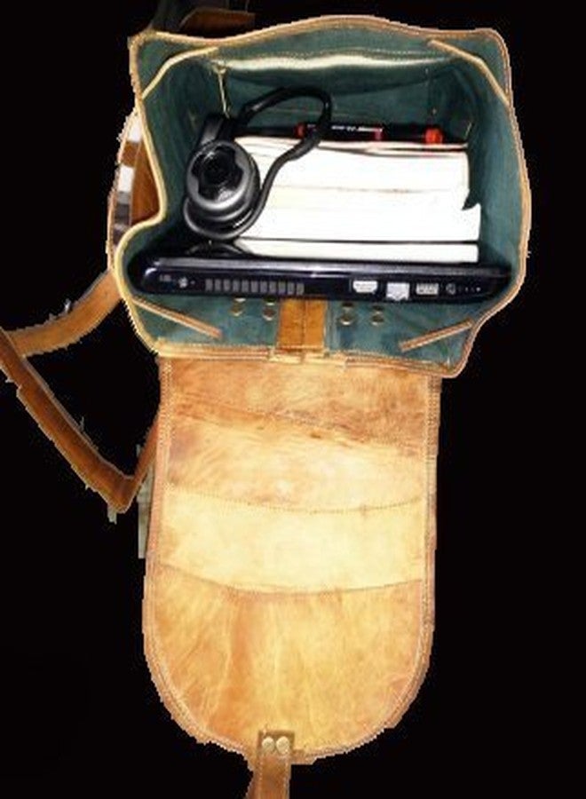 RSN Vintage Handmade Leather 16 Inch Trendy Backpack Bag for Man and Woman (Dark Brown) - Image 4