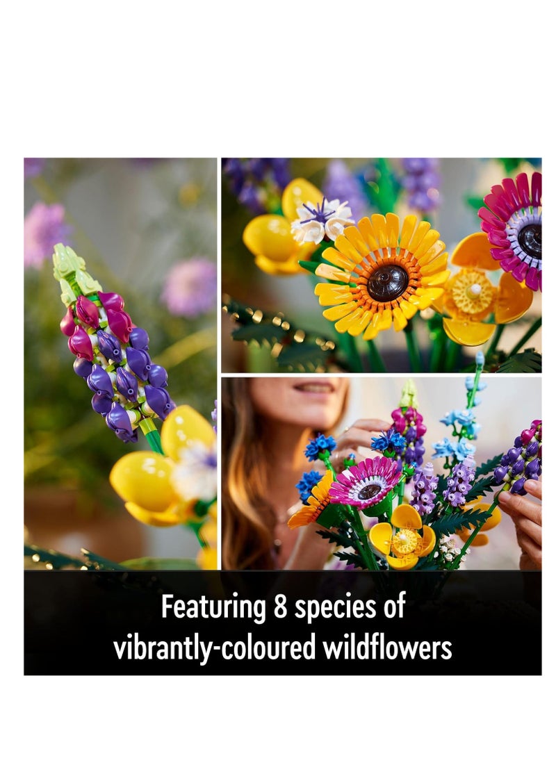 KASTWAVE Flower Building Blocks Kit, Artificial Flowers with Poppies and Lavender, Crafts for Adults, Home Décor, Gifts for Women, Men, Her & Him, Botanical Collection - Image 3