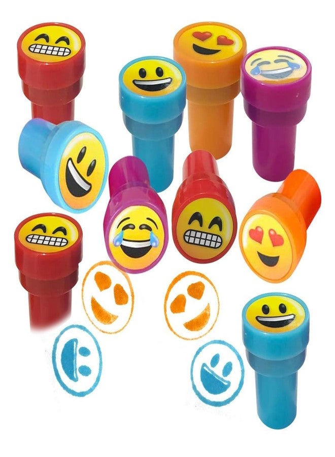 ROSEFAIR Emoticon Stamper Set for Kids, Pre-Inked Emoji Stamps, Party Favours and School Supplies, Gift for Boys Girls, Multi Colour (20) - Image 1