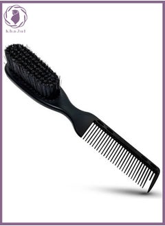 KHAJUL Retro Beard Brush Electroplated Plastic Handle Hairdressing Tool for Men and Women  - Image 2