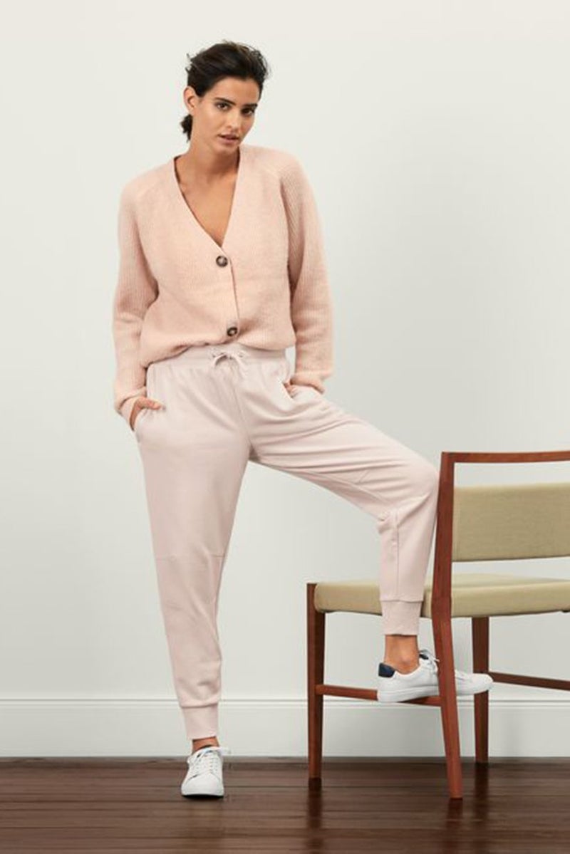 Tchibo Women Sportswear Fit Plain Track Pants, Beige - Image 1