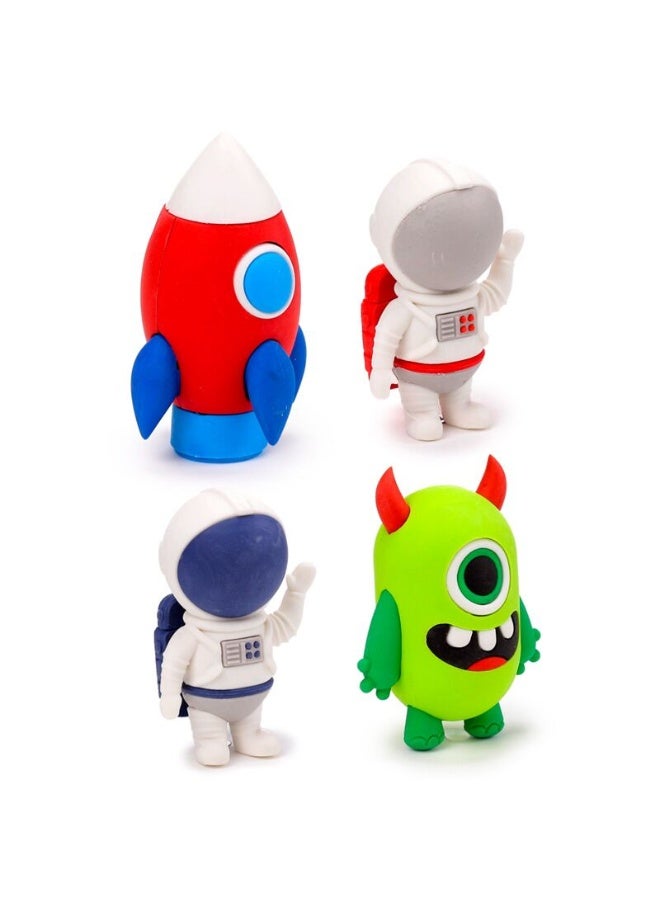 Puckator Space Cadet Rocket Eraser Mini Box Assorted Novelty School Stationery for Kids Fun Rocket Shaped Rubber Eraser for Pencil Correction Creative Classroom Supplies 1 Piece - Image 2