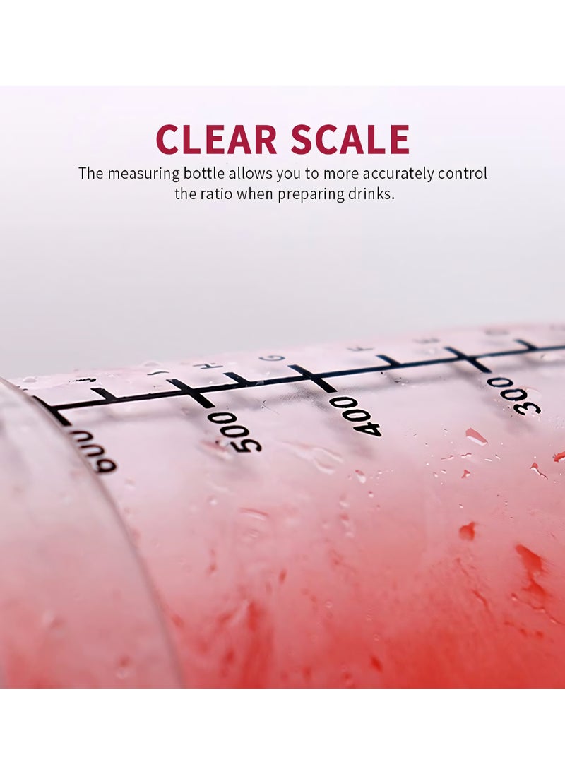 Generic Plastic Cocktail Shaker, Drink Mixer Hand Shaker Cup with Scales, Cocktail Shaker Clear (17 oz / 500cc)  - Image 3