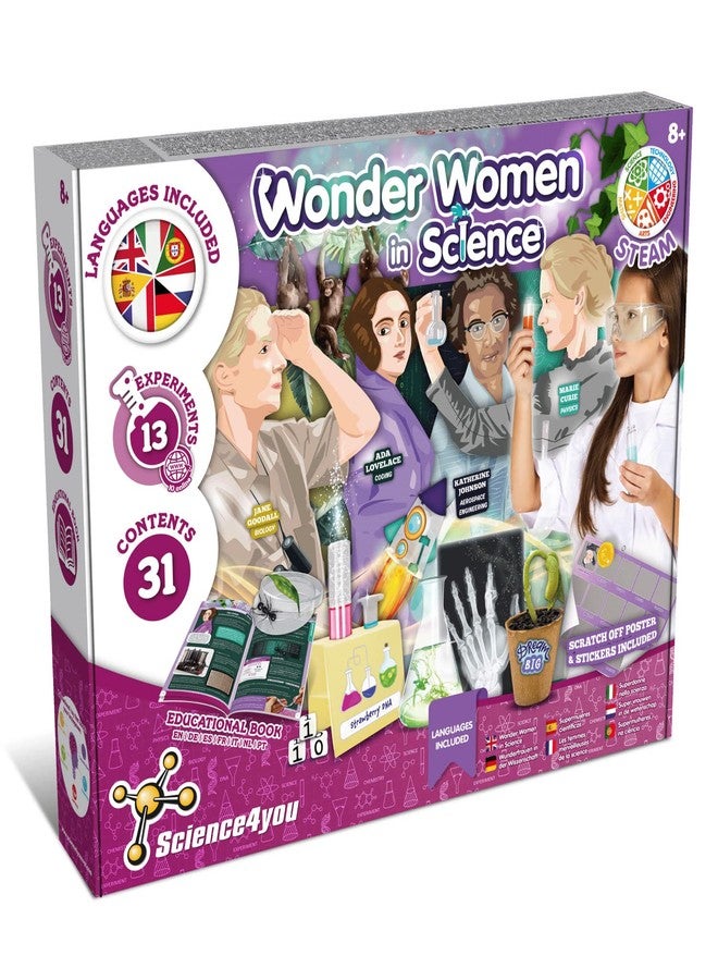 Science4you Wonder Women Science Kit with Science Experiments for Kids Age 8-12+, Toy for 8+ Year olds Girls with Craft Set for Girls who Loves Science - Stem Toy Age +8 with Science Kit for Kids… - Image 1