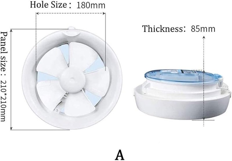 D Size Exhaust Fan Kitchen Toilet Ventilation Blower With Metal Pipe And Louver Window - Image 3